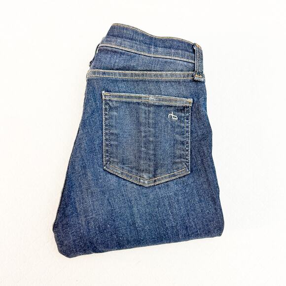 Rag & Bone 10" Skinny Dark Wash Denim Jeans Haights Color Size 25 - Picture 1 of 7